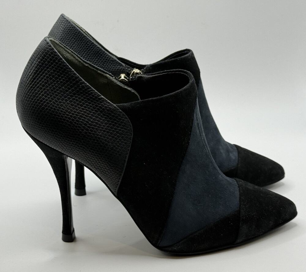 TORY BURCH Lorelei Suede & Leather Color Block Pointed Toe Pumps 5M